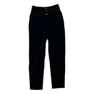 Vintage Marithe Francois Girbaud Crushed Velvet Pants Black High Waisted Sz 5/6